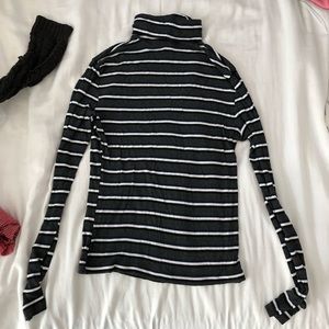 American Apparel Striped Turtleneck Long Sleeve